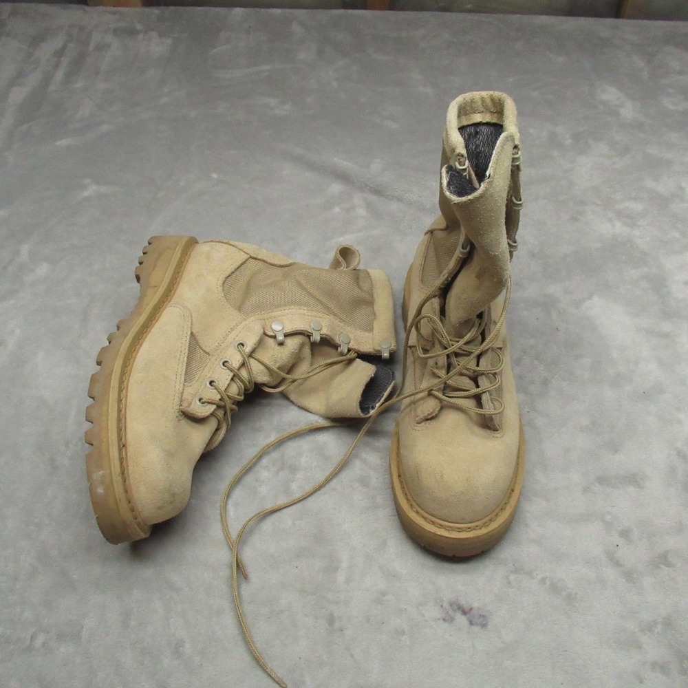 Rocky Combat Boots Mens 5.5 R Tan‎ Suede Gore-Tex Military Tactical Outdoor 790G